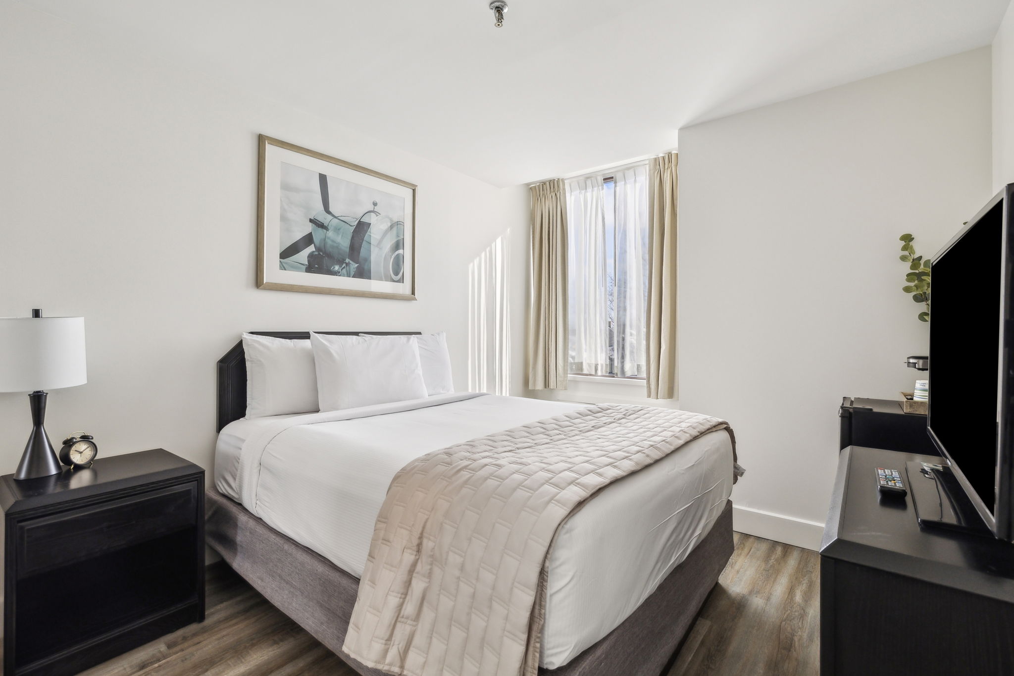 Comfortable guest room at DEV Hotel